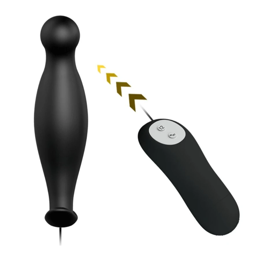 PRETTY LOVE - PLUG ANALE IN SILICONE 12 MODALIT DI VIBRAZIONE NERO
